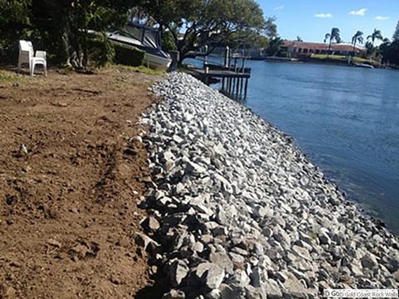 Gold Coast canal revetment wall