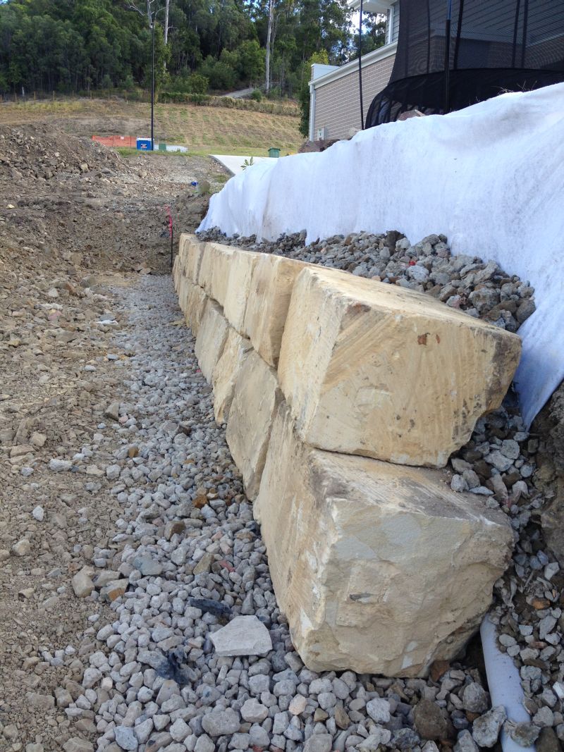 Sandstone rock wall