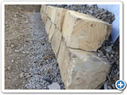 Sandstone rock wall