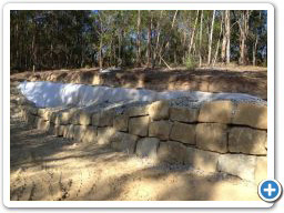 Rock wall in progress