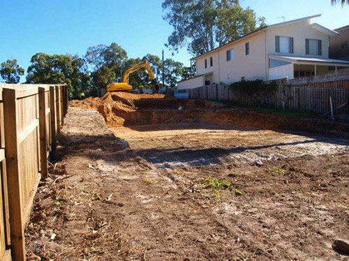 Gold Coast House pad excavation